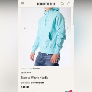 Champion reverse weave hoodie , like new.